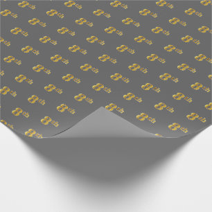 Gray, Imitate Gold 8. (Achte) Event Wrapping Paper Geschenkpapier