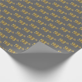 Gray, Imitate Gold 98. (Achtundneunzig) Event Geschenkpapier