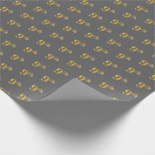 Gray, Imitate Gold 9. (9.) Event Wrapping Paper Geschenkpapier
