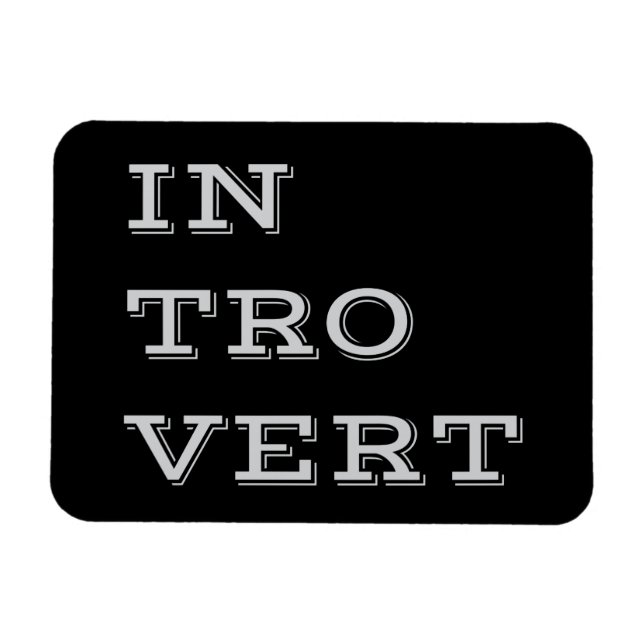 Gray Introvert Flexi Magnet (Horizontal)