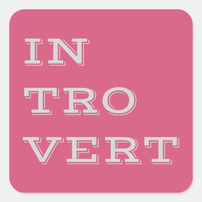 Gray Introvert Stickers (Vorderseite)