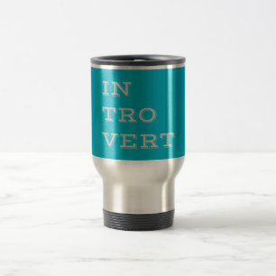 Gray Introvert Travel Mug Reisebecher