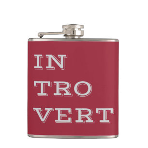 Gray Introvert Vinyl Flask Flachmann