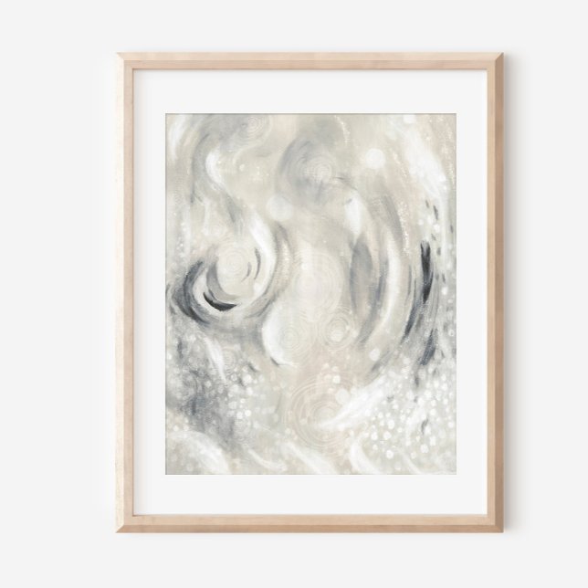 Gray Ivory Contemporary Abstract Art Poster (Von Creator hochgeladen)