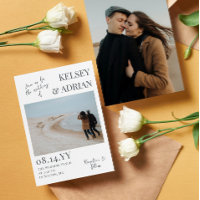 Gray Join Us Modern Typografy Foto Wedding