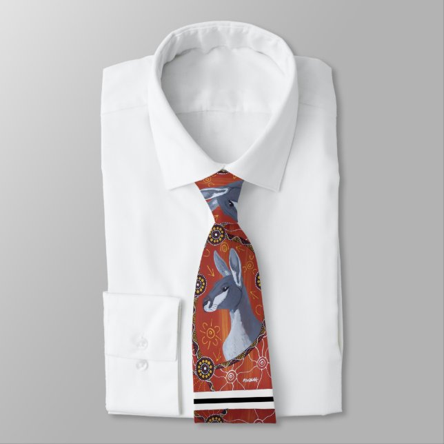 Gray Kangaroo Cravate autochtone (Attaché)
