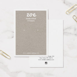 Gray Kraft Earring Display Card