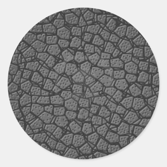 GRAY LEATHER RUNDER AUFKLEBER (Vorderseite)