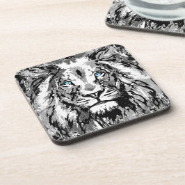 Gray Lion Portrait Zeichnend - LöwenUntersetzer Getränkeuntersetzer