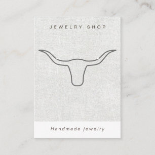 Gray Longhorn Juwelier Display Card Visitenkarte