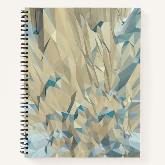 Gray Low-Poly Bullet Journal / Lined Notebook Notizbuch (Vorderseite)