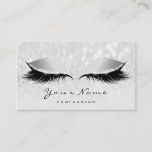 Gray Loyalty Card Makeup Artist Lashes 10 Silber Treuekarte