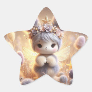 Gray Magnificient Bunny Stern-Aufkleber