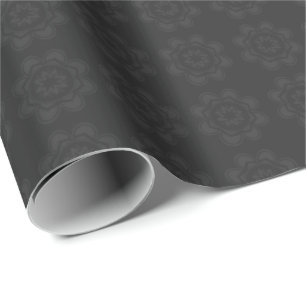 Gray Mandala Wrapping Paper Geschenkpapier