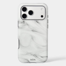 Gray Marble Geode mit Monogram