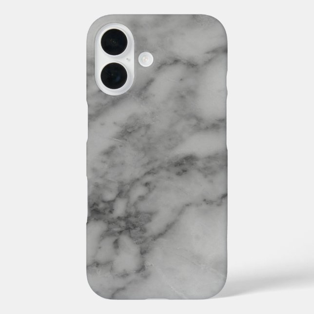 Gray Marble iPhone 16 Hülle (Rückseite)