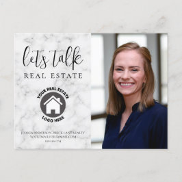 Gray Marble Kontaktinformation Foto Real Anwesen Postkarte