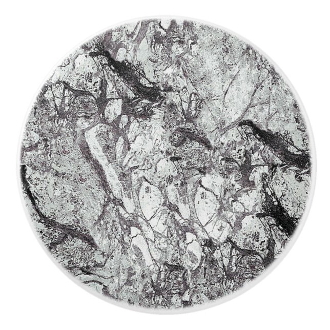Gray Marble Look Keramikknauf (Vorderseite)