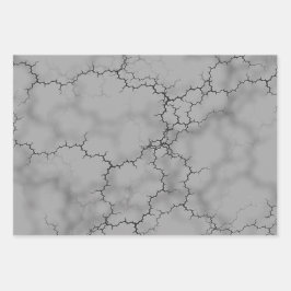 Gray Marble Muster Vatertag Geschenkpapier Set