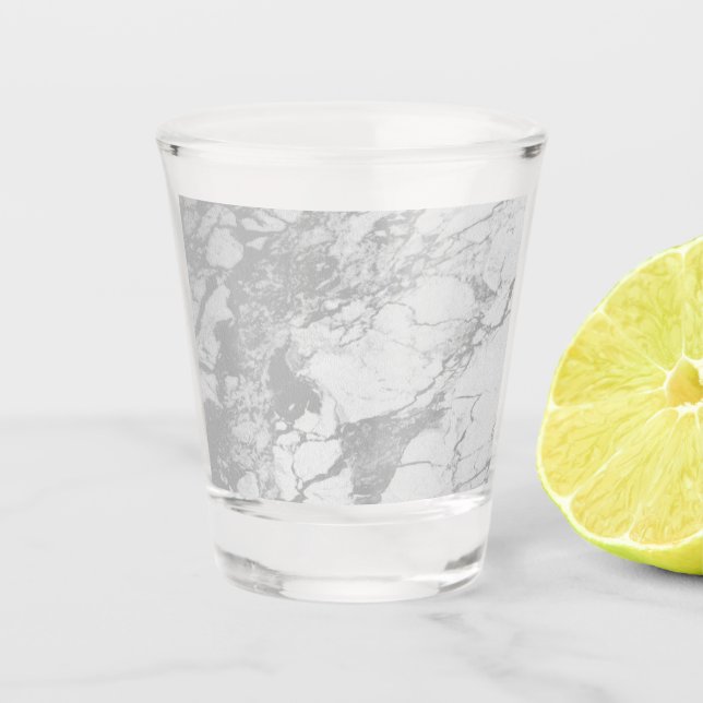 Gray Marble Muster Vatertag Schnapsglas (Vorderseite)
