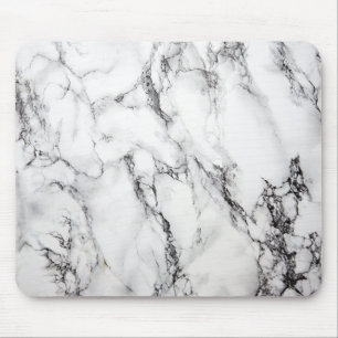 Gray Marble Stone Black Gran Mousepad