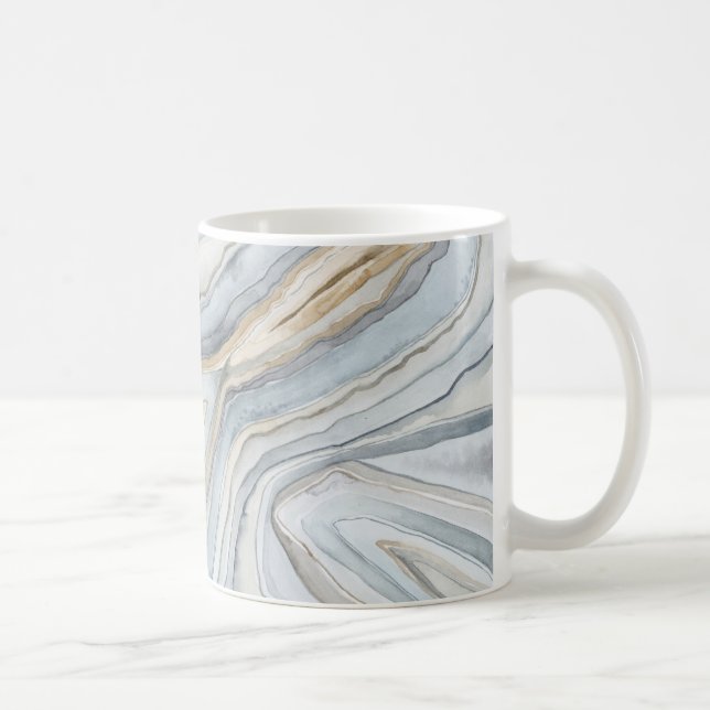 Gray Marbled Abstract Design Kaffeetasse (Rechts)