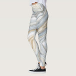 Gray Marbled Abstract Design Leggings<br><div class="desc">Graues marmoriertes abstraktes Design. Künstlerin: Megan Meagher. Bild-ID: 90591FN.</div>