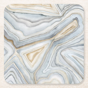Gray Marbled Abstract Design Rechteckiger Pappuntersetzer