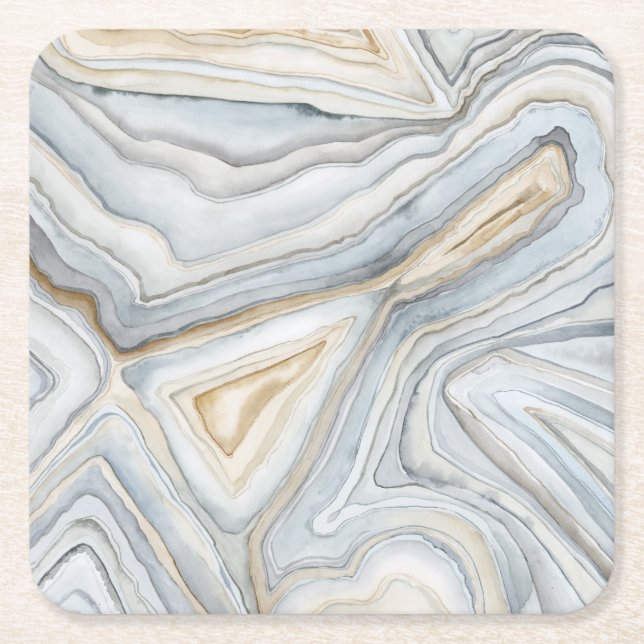 Gray Marbled Abstract Design Rechteckiger Pappuntersetzer (Vorderseite)