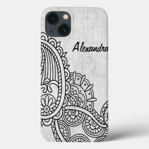 Gray Mehndi Motif iPad Air Hüllen