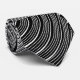 Gray Metallic Optical Illusion Curve Lines Krawatte (Gerollt)