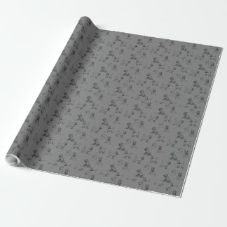 Gray Miniature Schnauzer Line Art 1-5 Geschenkpapier