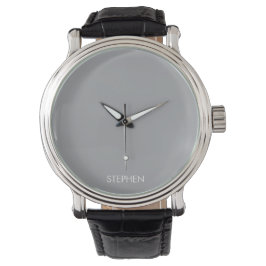 Gray minimalist custom name  armbanduhr