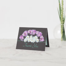Gray Mint Chic Roses Crocuses Garland Thank You