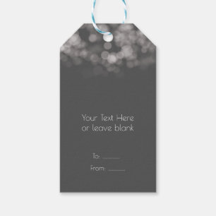 Gray Modern Minimal Lights Chic Gastgeschenk Geschenkanhänger