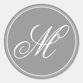 Gray Monogram Stickers