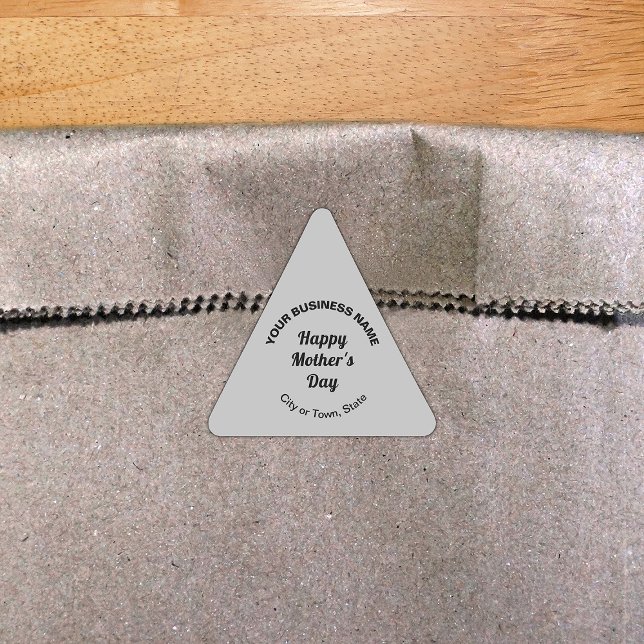 Gray Mother's Day Business Triangle Shape Sticker (Von Creator hochgeladen)