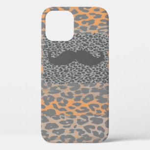 Gray Mustache und Leopard Print Case-Mate iPhone Hülle