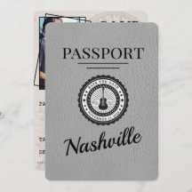 Gray Nashville Passport Save the Date