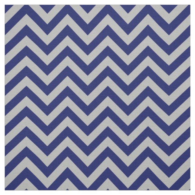 Gray Navy Blue LG Zickzack ZigZag Muster 12I Stoff (Muster)