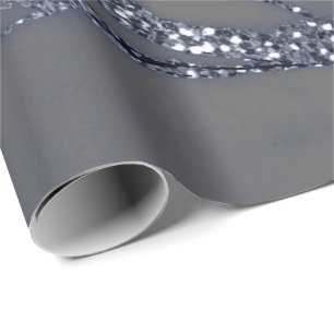 Gray Navy Spark Graphite Glitzer Marmorstein Lux Geschenkpapier
