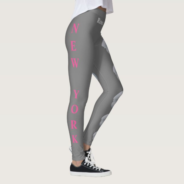 Gray New York Staat Blume (The Rose) Leggings (Rechts)