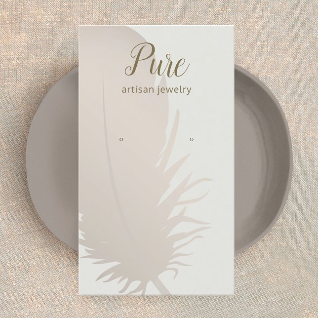 Gray Ombre Boho Feather Earring Display Visitenkarte (Von Creator hochgeladen)
