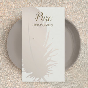 Gray Ombre Boho Feather Earring Display Visitenkarte