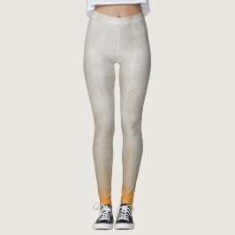 Gray Orange White rustikal Leggings