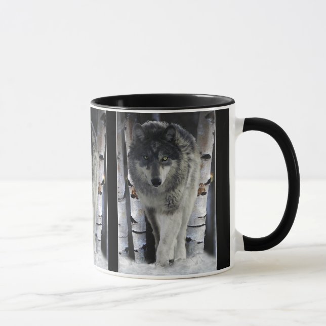 GRAY PACK WOLF Wildlife Gift Tasse (Rechts)