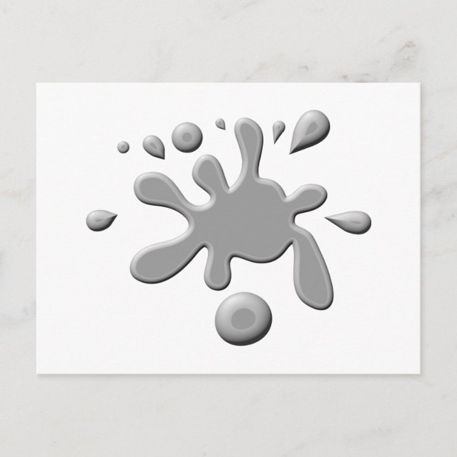 Gray Paint Splodge Postkarte (Vorderseite)