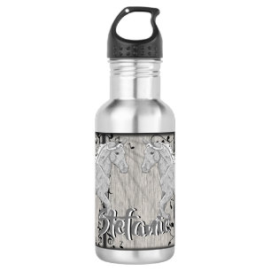 Gray Palomino (Goth+Schmetterling+music) Edelstahlflasche