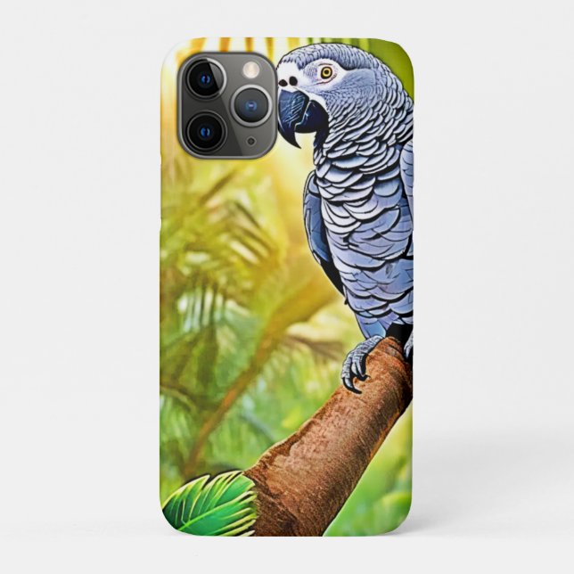Gray Parrot Perch Case-Mate iPhone Hülle (Rückseite)