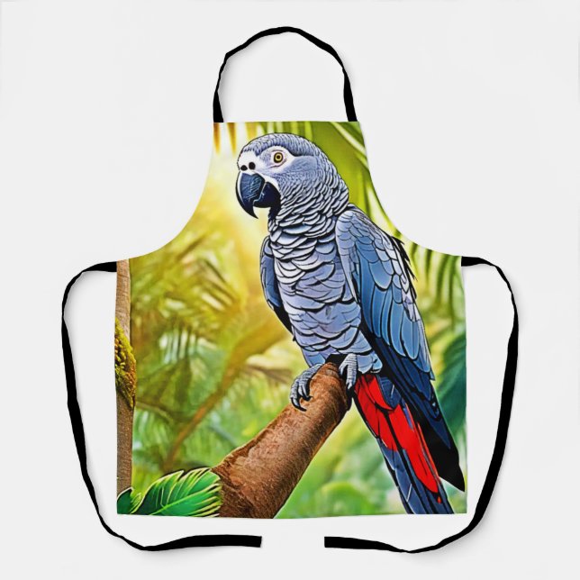 Gray Parrot Perch Schürze (Vorderseite)